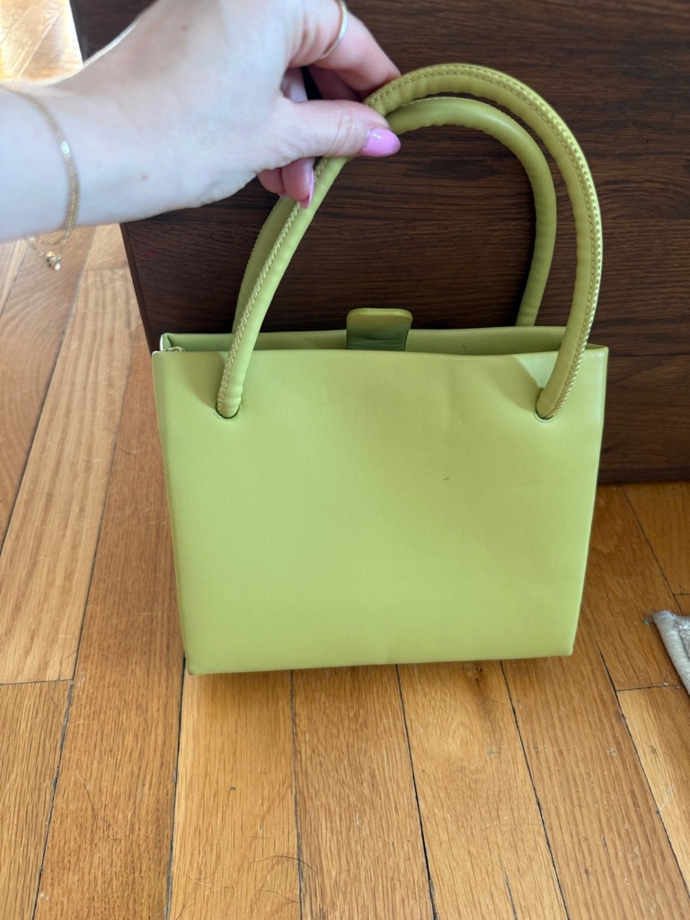 Zara green hand bag